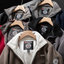 Men's Outdoor Full-Zip Jacket with High Collar and Sleek Fit