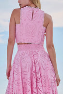 Women's Sleeveless Top and Wide-Leg Pants Set