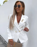 Women's Sophisticated Double-Breasted Suit with Tailored Fit