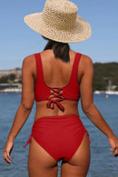 Women's Bikini Set with Drawstring & Push-Up Effect