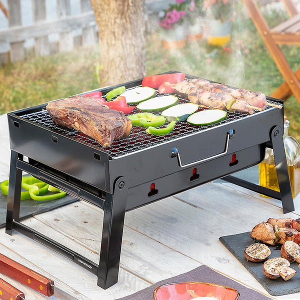 GRELHADOR DOBRÁVEL PORTÁTIL PARA CARVÃO - BBQGo™️