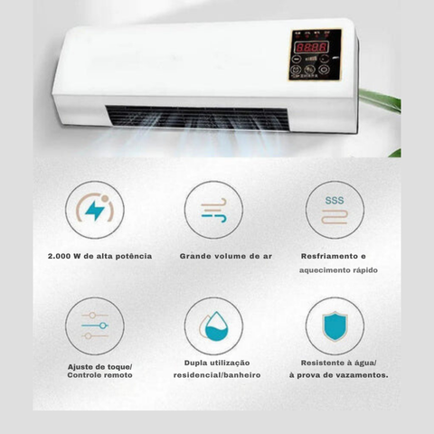 Airmax™ - Mini Ar Condicionado 2 em 1: Frio no Verão, Calor no Inverno