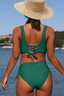 Women's Bikini Set with Drawstring & Push-Up Effect