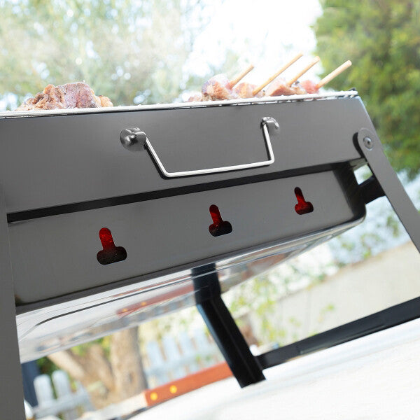 GRELHADOR DOBRÁVEL PORTÁTIL PARA CARVÃO - BBQGo™️