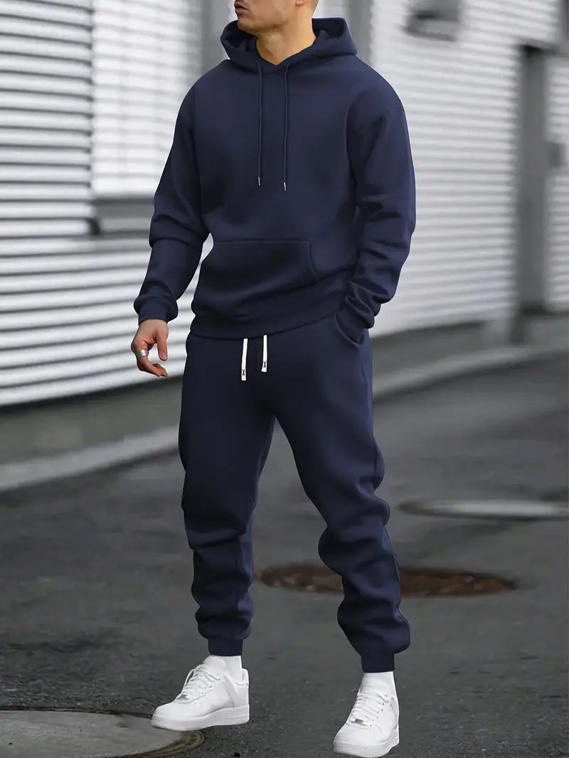 Men's 2-Piece Tracksuit Co-ord with Hoodie Sweatshirt and Joggers