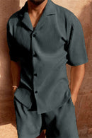 Relaxed Shirt and Shorts Set for Men