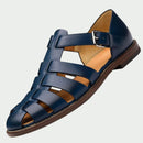 Men's Buckled Closed-Toe Fisherman Shoes with Flat Sole Design