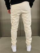 Men's Slim Cargo Jogger Pants with Adjustable Waist and Multiple Pockets
