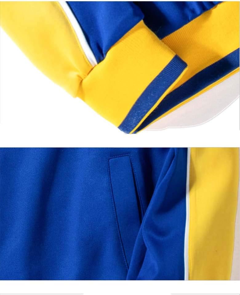 Men's Colorblock Tracksuit 2-Piece Set with Athletic Stripe