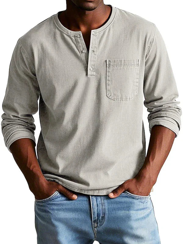 Vintage Long Sleeve Shirt for Men