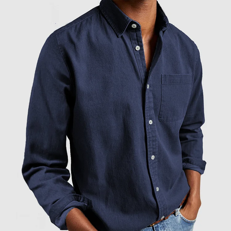 Men's Classic Casual Shirt with Button Placket