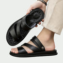 Men's Comfortable Open-Toe Slip-On Sandals with Strappy Design