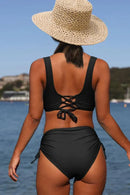 Women's Bikini Set with Drawstring & Push-Up Effect