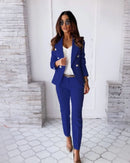 Women's Sophisticated Double-Breasted Suit with Tailored Fit