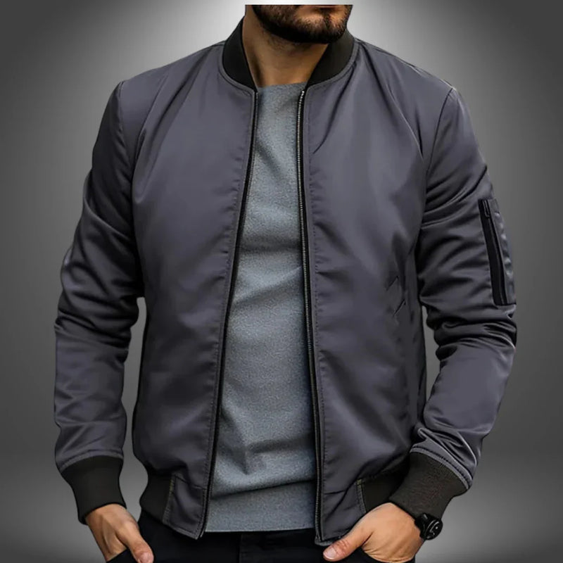Men’s Lightweight Bomber Jacket – Casual Windbreaker Style