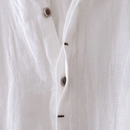 Mens Short Sleeve Linen Shirt with Buttons