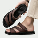 Men's Comfortable Open-Toe Slip-On Sandals with Strappy Design