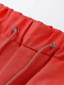 Men's Slim Cargo Shorts with Drawstring Waist and Utility Pockets