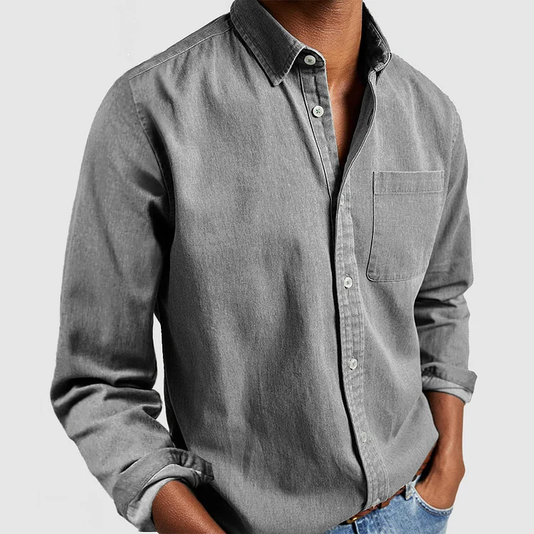 Men's Classic Casual Shirt with Button Placket