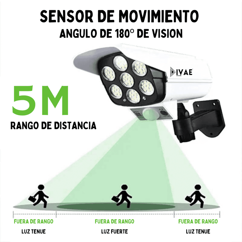 LED SOLAR COM SENSOR DE MOVIMENTO E COMANDO