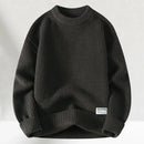 Men’s Classic Knitted Jumper with Crew Neck and Ribbed Hem