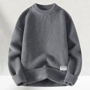 Men’s Classic Knitted Jumper with Crew Neck and Ribbed Hem