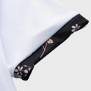 Men's Short Sleeve Polo Shirt with Printed Collar Trim