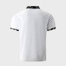 Men's Short Sleeve Polo Shirt with Printed Collar Trim