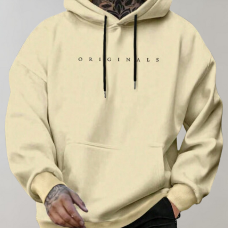 Men's Minimalist Oversized Hoodie with Casual Street Style Fit