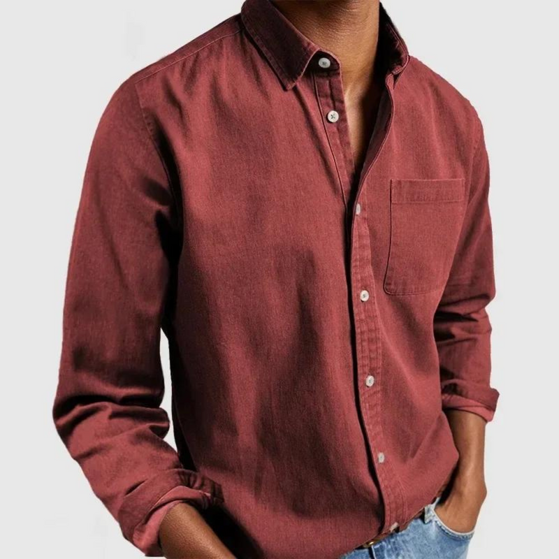 Men's Classic Casual Shirt with Button Placket