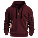 Men's Urban Utility Hoodie with Half-Zip and Zippered Pockets