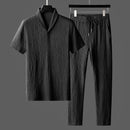 Men's Lightweight Polo Shirt and Pants Set