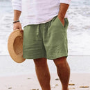 Men's Relaxed Fit Drawstring Casual Shorts with Pockets and Adjustable Waist