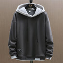 Men's Casual Colorblock Hoodie with Relaxed Fit and Drawstring Hood