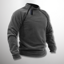 Men’s Tactical Windproof Fleece Jumper with High Neck Half-Zip Design