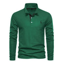 Men’s Long Sleeve Polo Jumper with Button Placket and Collar