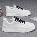 Men's Low-Top Lace-Up Sneakers with Perforated Rubber Sole
