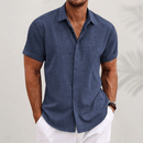 Men's Short-Sleeved Shirt with Button Down Design