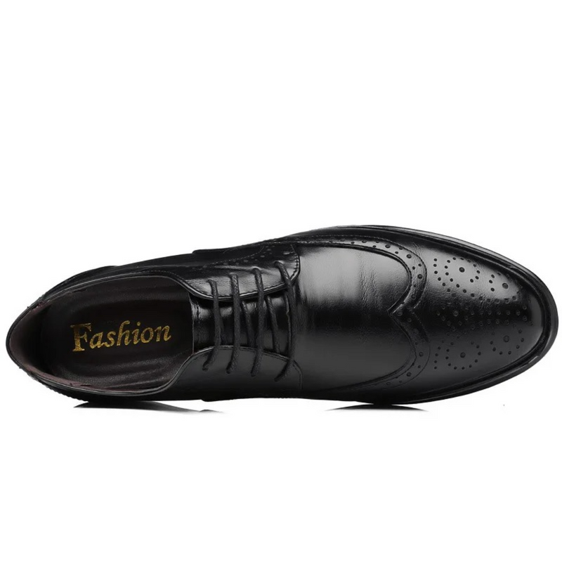 Men's Classic Oxford Dress Shoes with Brogue Detailing