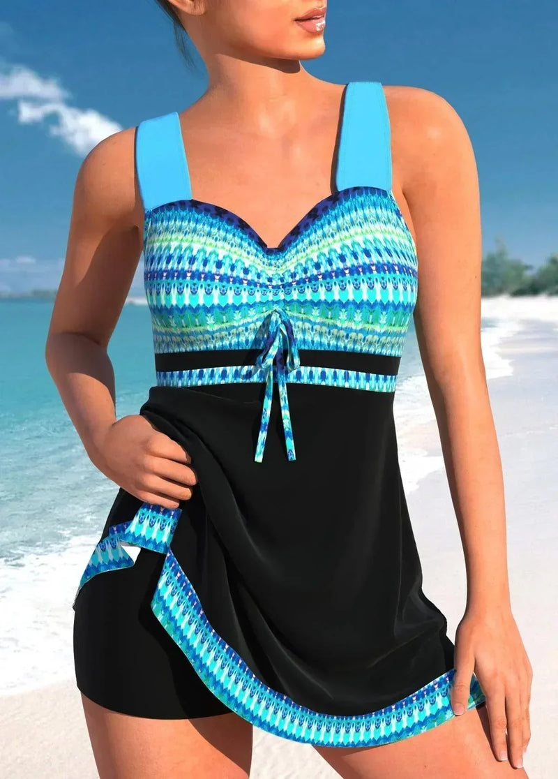 Women's Tummy Control Tankini Set with Stylish Design