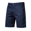 Men's Casual Elastic Waist Chino Shorts with Tailored Hem