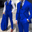 Men's Slim Fit Three Piece Suit with Blazer Vest and Trousers