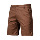 Men's Casual Elastic Waist Chino Shorts with Tailored Hem