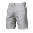 Men's Casual Elastic Waist Chino Shorts with Tailored Hem