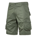 Men's Loose Fit Cargo Shorts with Multi Pockets and Button Closure
