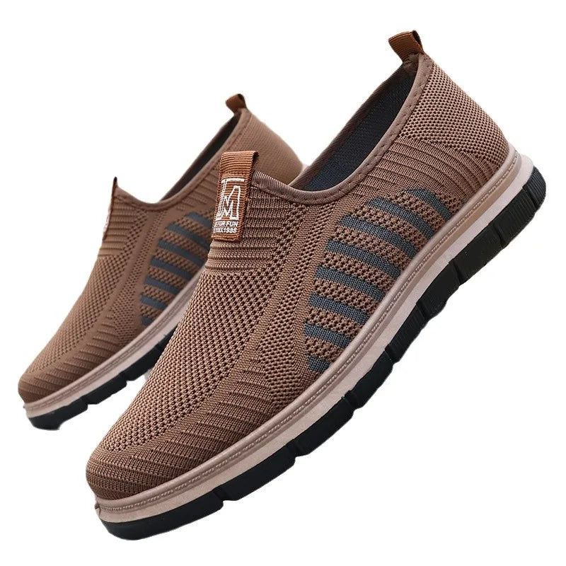 Men's Lightweight Mesh Slip-On Sneakers with Flexible Sole Design