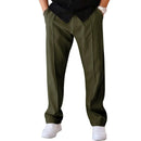 Men's Loose Fit Straight Trousers with Adjustable Drawstring Waist