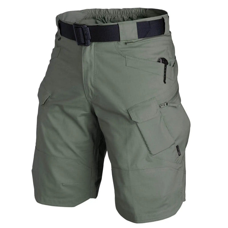 Men's Tactical Cargo Shorts with Multiple Pockets and Belt