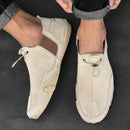 Men's Slip-On Casual Shoes with Elastic Laces and Grip Sole