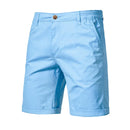 Men's Casual Elastic Waist Chino Shorts with Tailored Hem